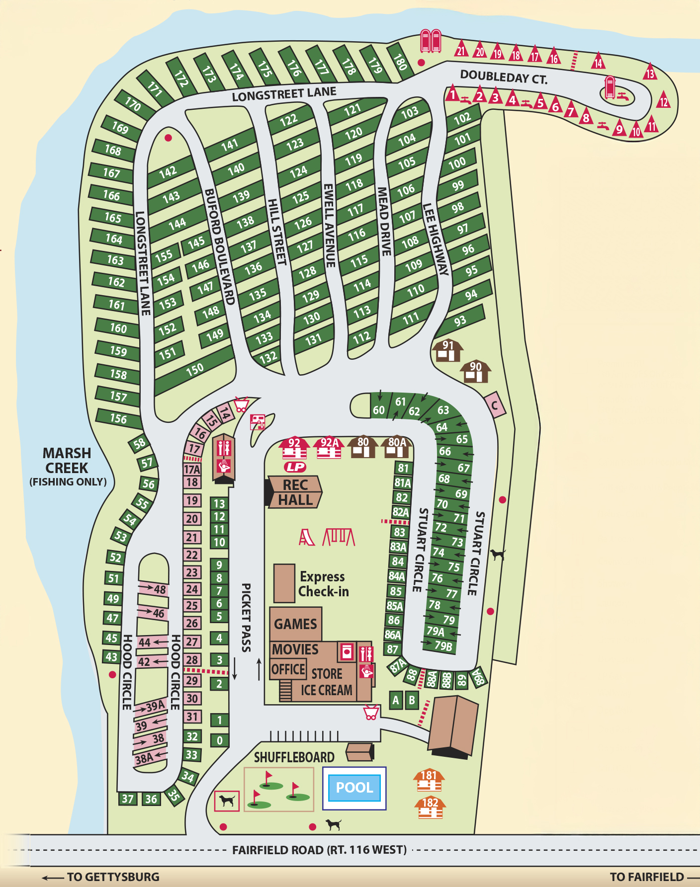 Gettysburg Campground Map